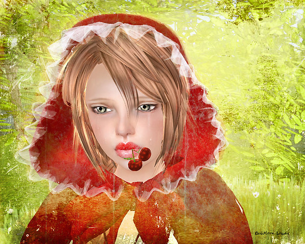 Little Red and  cherries