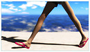 walk on the beach sands