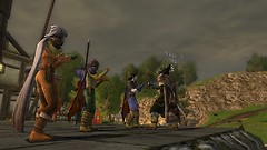 LOTRO - Vladyx and friends playing music in Bree