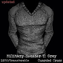 Military Sweater I: Grey (V2) - POP Slides