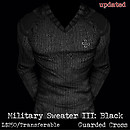 Military Sweater III: Black (V2) - POP Slides