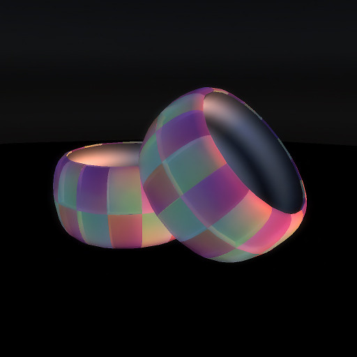 QT double checker bangle rainbow vendor image