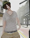 D R O P . Mesh V Neck Tee (Pattern)
