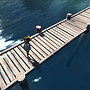 Beyond the long wooden bridge