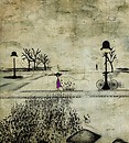 The girl with purple dress