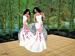 Dancing in Bamboo garden - Kathie & Melli in Indya gown_019RF