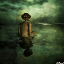 Naked in the sea