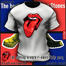 the Rolling Stones T-Shirt Light Grey - POP Slide