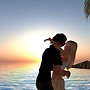 sunset kiss